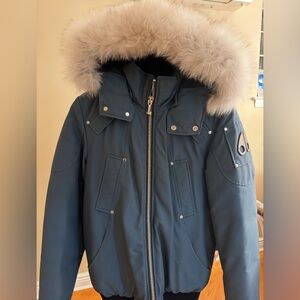 Navy blue moose knuckles